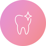 数回の通院で⽩い歯に